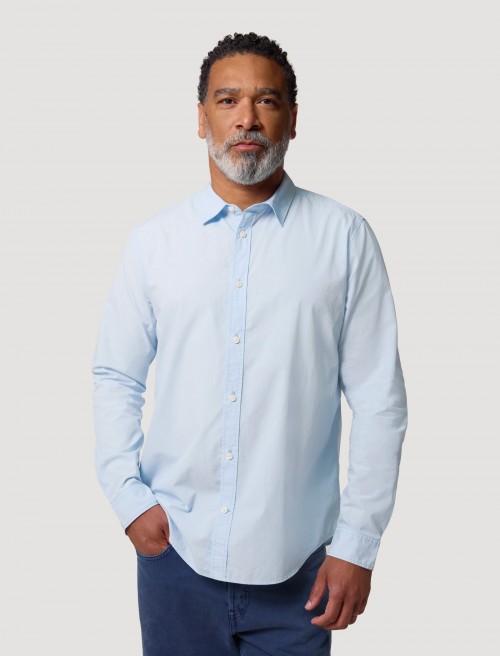 Camisa Popelín Hombre Blue