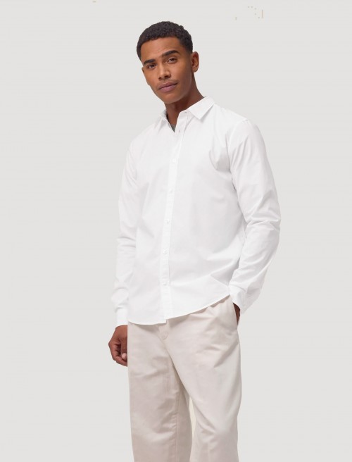 Camisa Popelín Hombre Blanca
