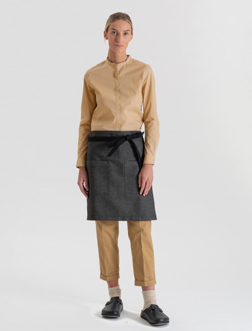 Delantal Midi Denim Negro