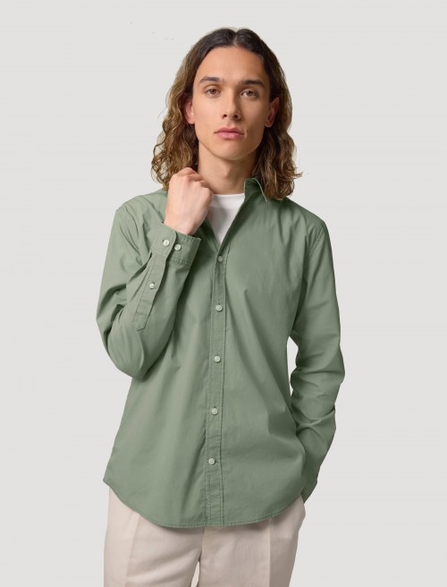 Camisa Popelín Hombre Soft Khaki 