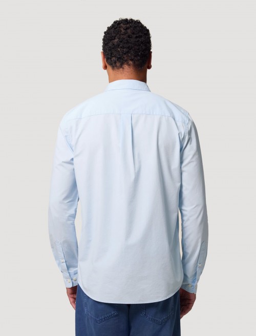 Camisa Popelín Hombre Blue