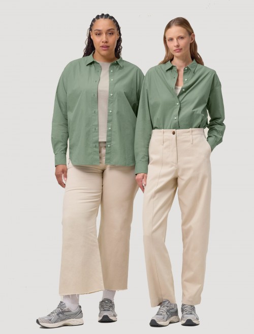 Camisa Popelín Mujer Soft Khaki