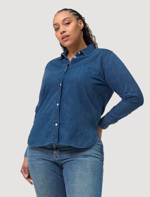 Camisa Denim Dark Mujer