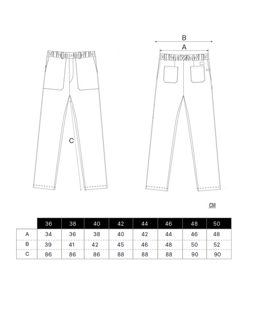 Sizing Pantalón Plus Chef Negro