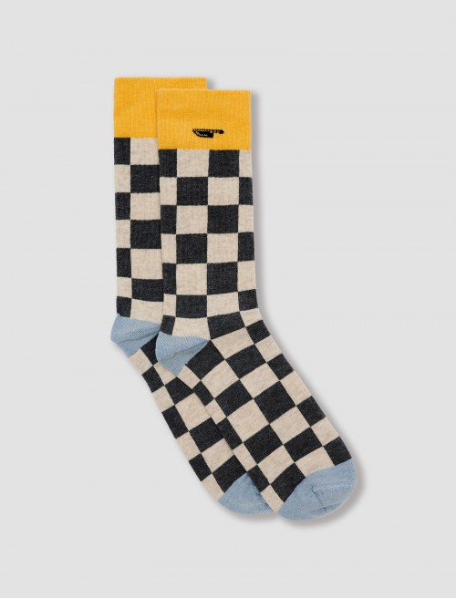 Calcetines Check Ecru