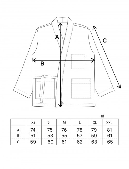 Sizing Camisa Kimono Haku - Navy