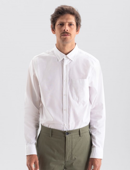 Camisa Oxford Hombre - Blanco