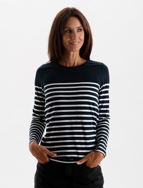 Camiseta Bretón Azul Mujer