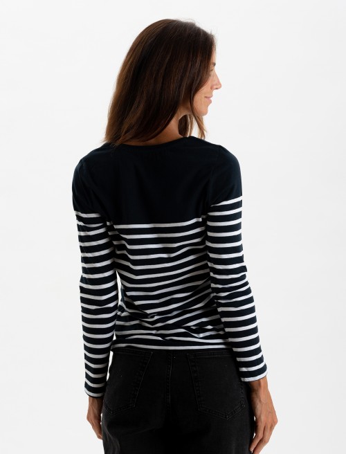 Camiseta Bretón Azul Mujer