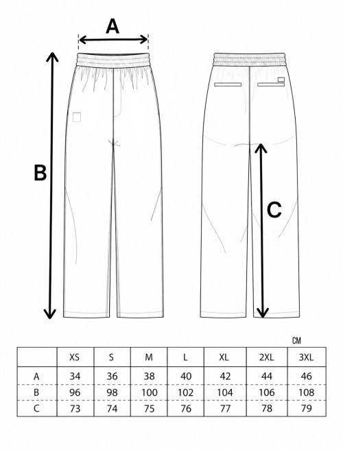 Sizing Pantalón Chef Flow Blue