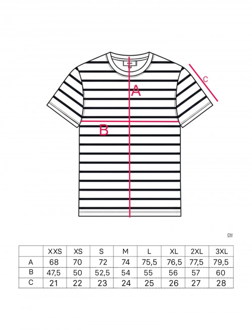 Sizing Camiseta Unisex Striped M/C