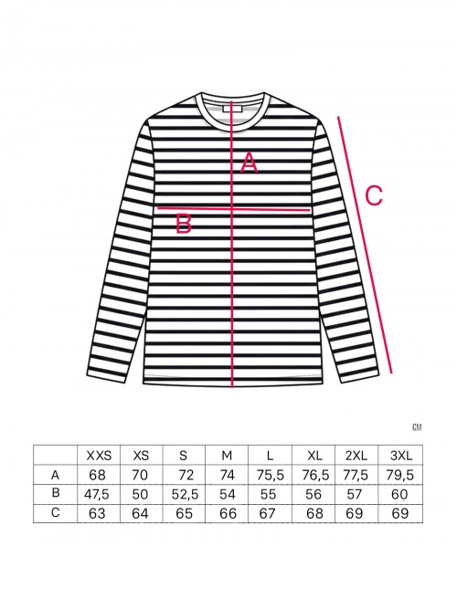 Sizing Camiseta Unisex Striped ML