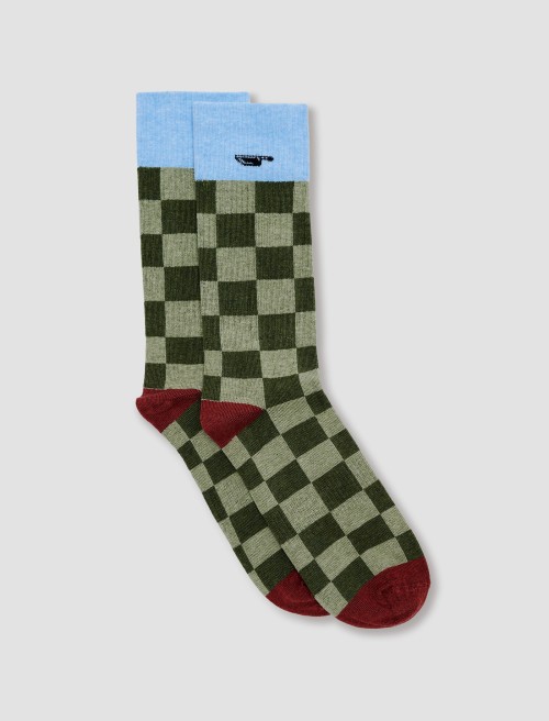 Check Socken - Green