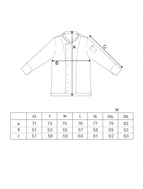 Sizing Chaquetilla Steve Blanca