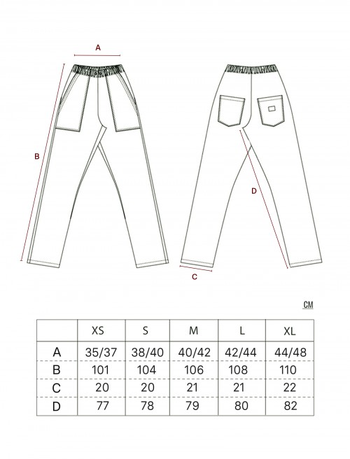 Sizing Pantalón Superior Chef Black