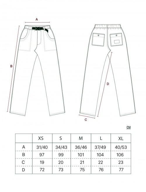 Sizing Pantalón Fatigue Chef Gris