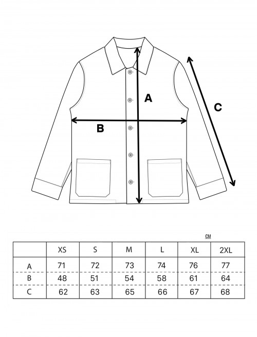 Sizing Chaqueta Unity Blue