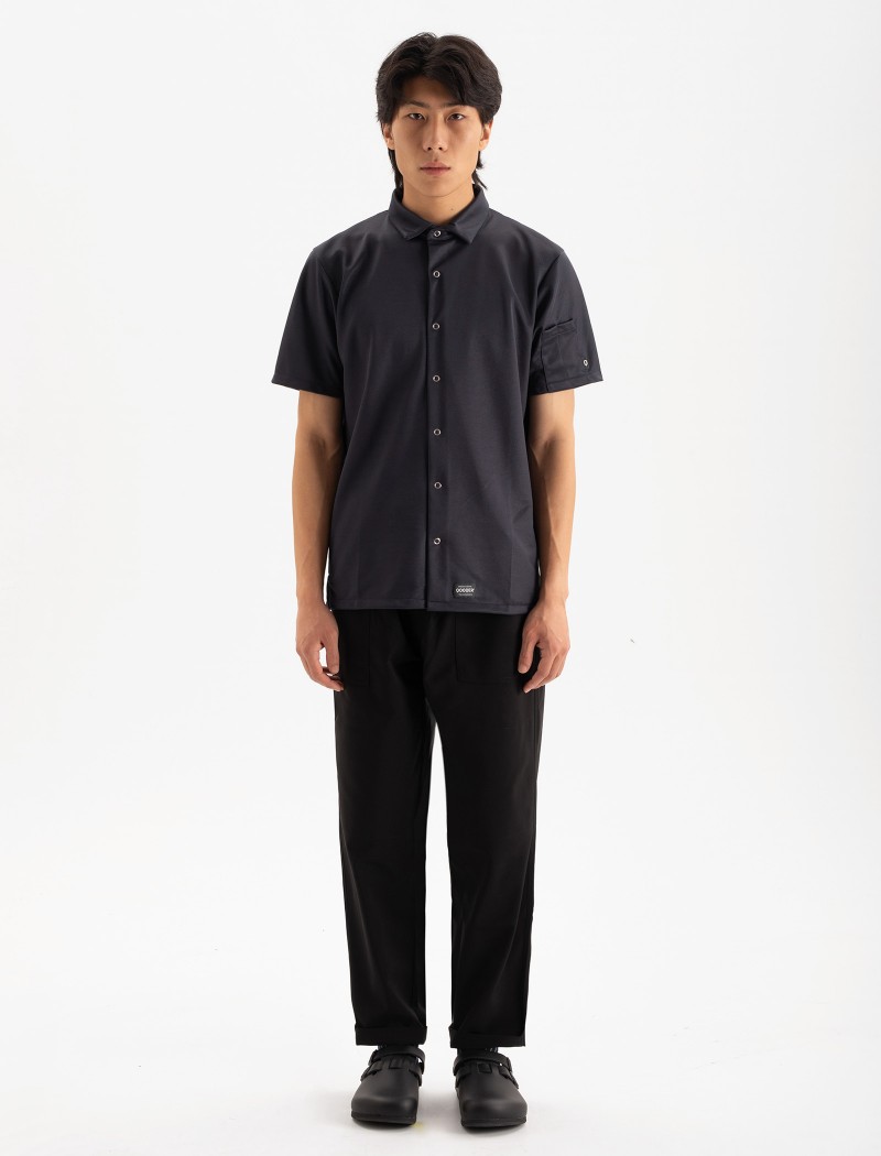 01 Camisa Square Noirblue