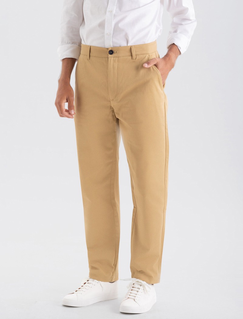 Pantalón chino arena algodón orgánico hombre Pantalón chino arena algodón orgánico hombre