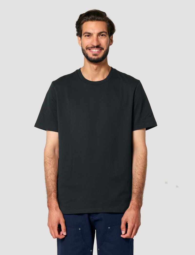 Camiseta negra unisex manga corta Camiseta negra unisex manga corta