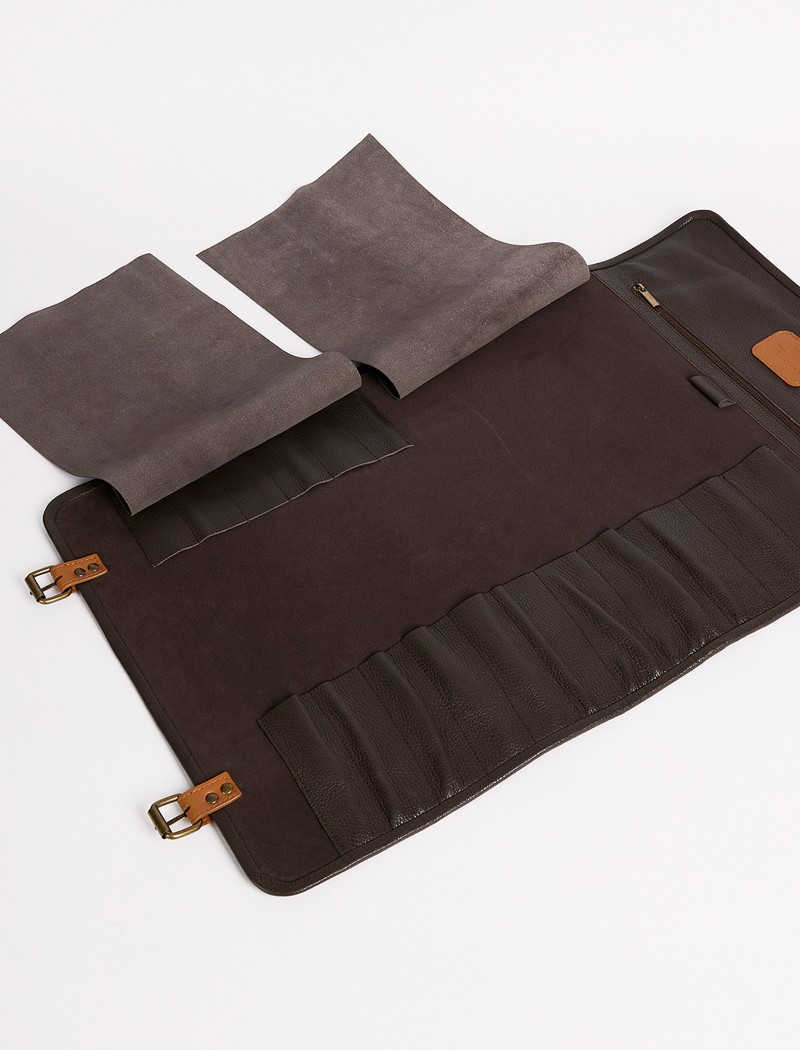 3 Bolsa Cuchillos Piel