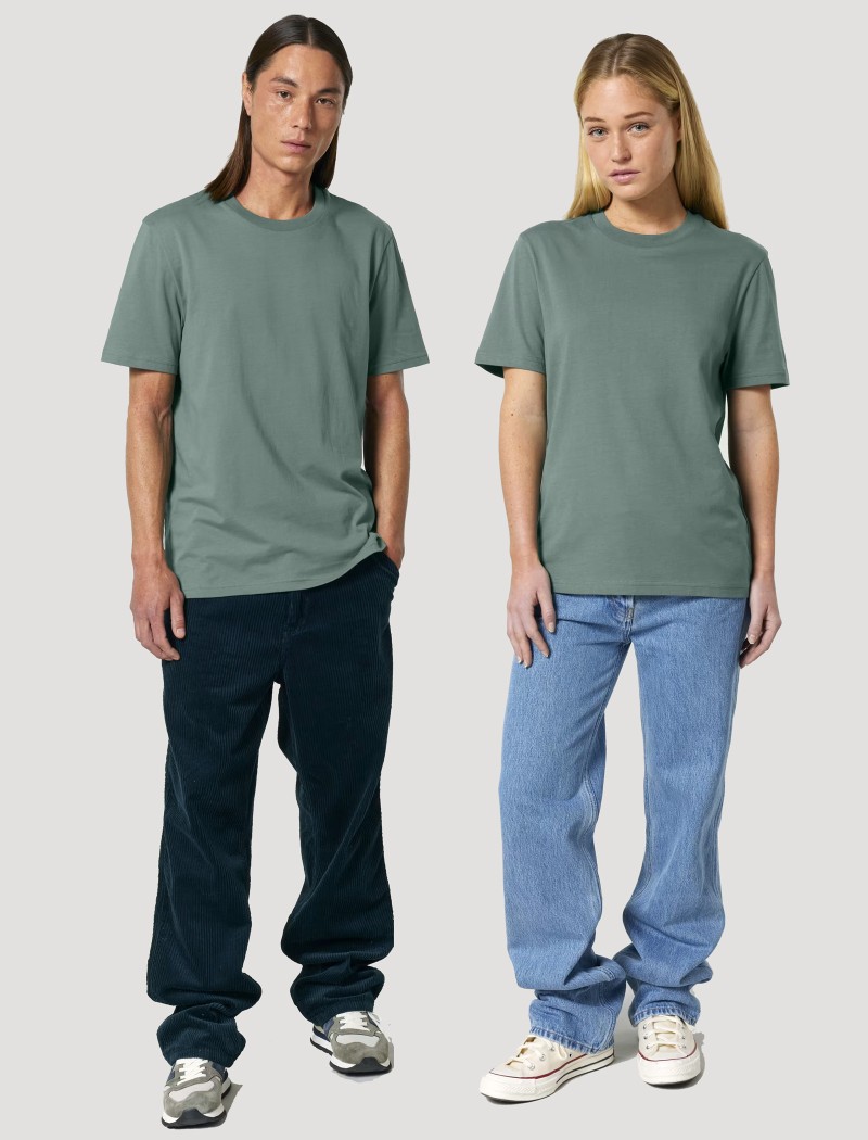 Camiseta verde unisex Camiseta verde unisex de algodón orgánico