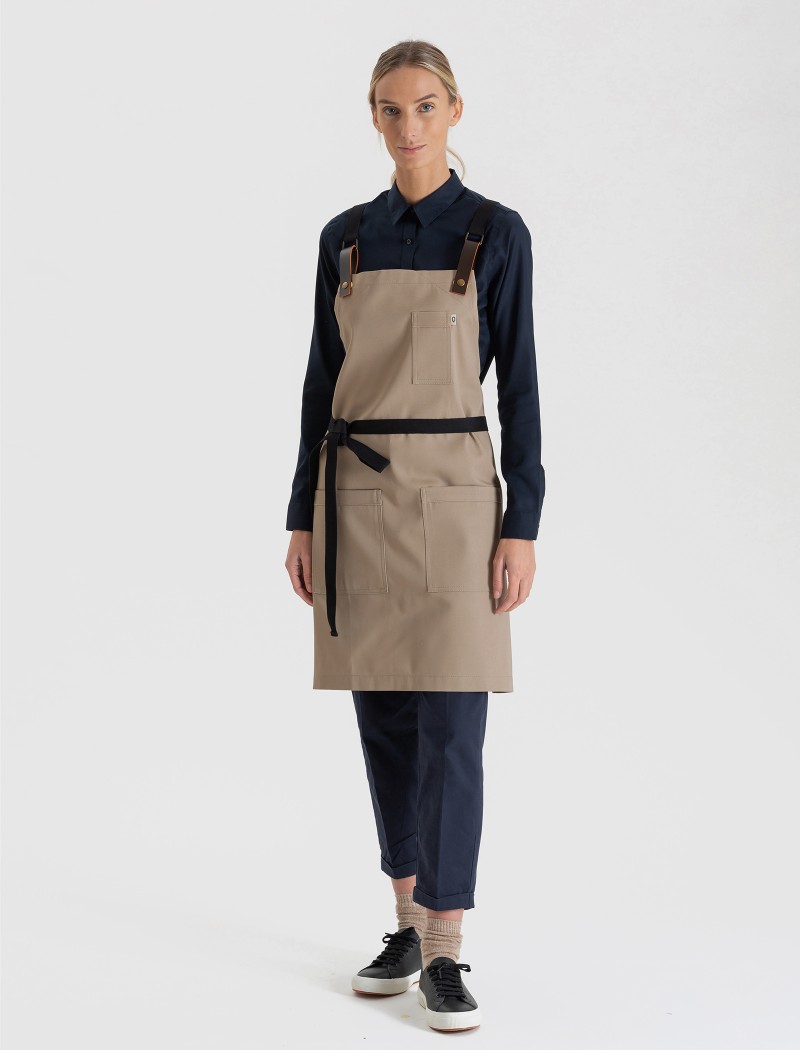 Delantal arena de hostelería cruzado Delantal arena de hostelería cruzado