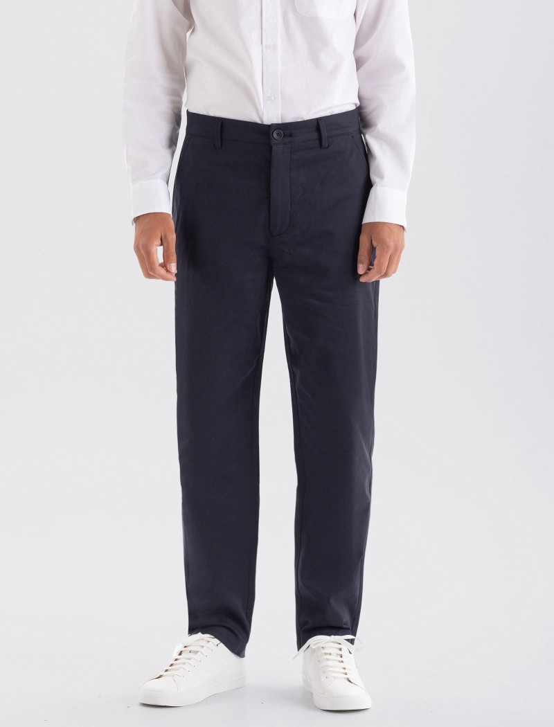 Pantalón chino hombre azul algodón orgánico Pantalón chino hombre azul algodón orgánico