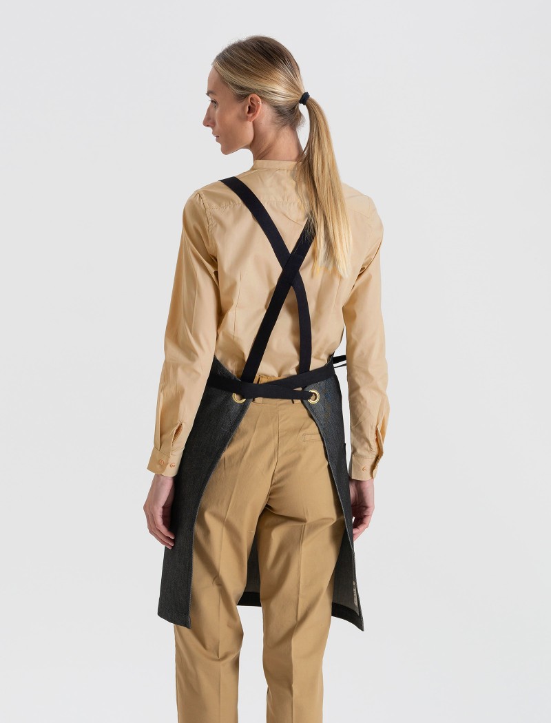 2 Delantal Garbo Denim Negro