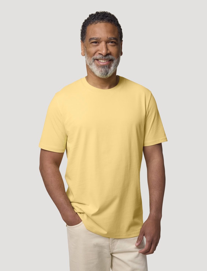 Camiseta amarillo brillante unisex Camiseta amarillo brillante unisex de algodón orgánico