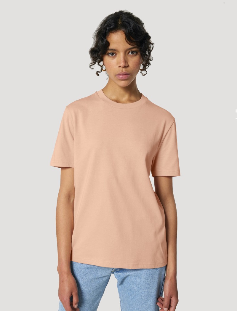 T-shirt rosa unissexo de manga corta Camiseta unisex rosa de manga corta
