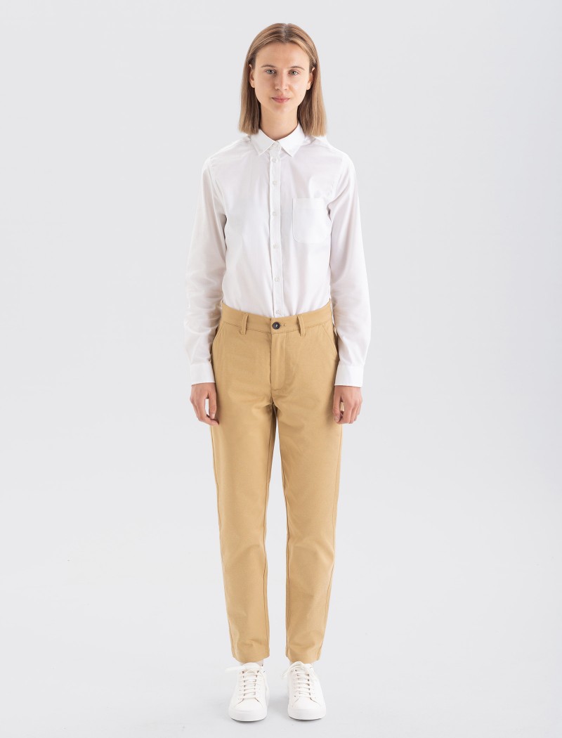Pantalón chino beige mujer Pantalón Chino Mujer Sand