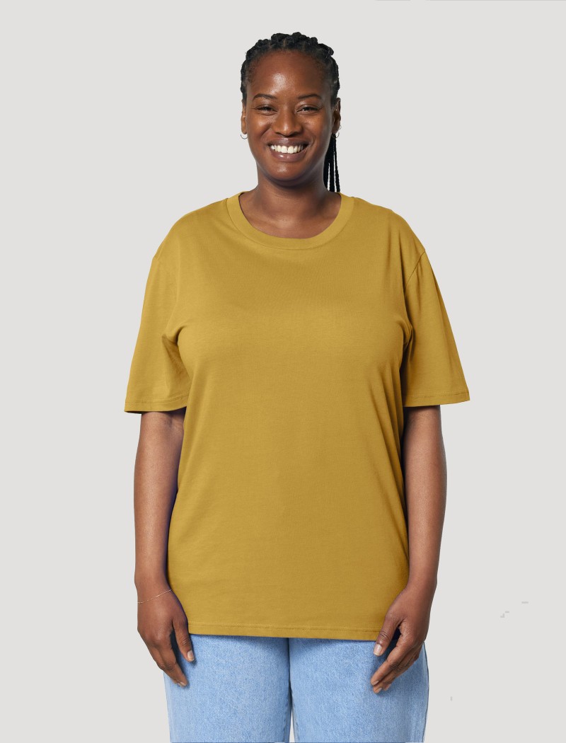 Camiseta mujer amarillo ocre Camiseta de mujer amarillo ocre