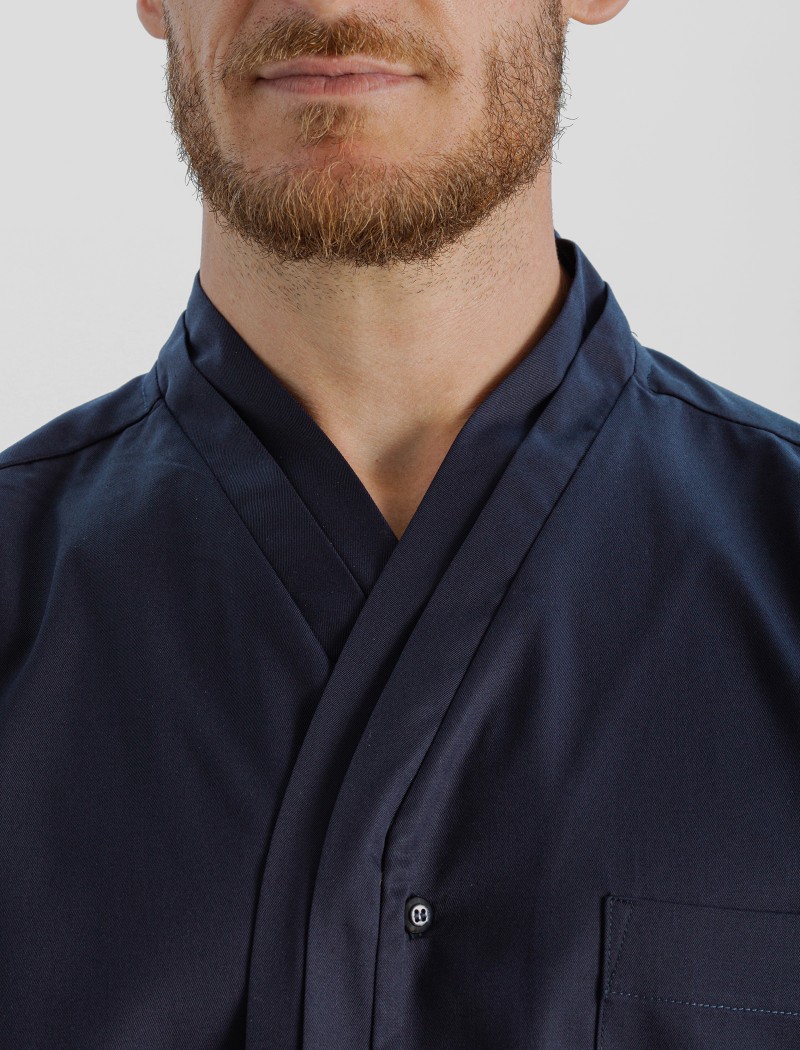 Chaquetilla azul cocinero tipo oriental
Chaquetilla azul cocinero tipo oriental