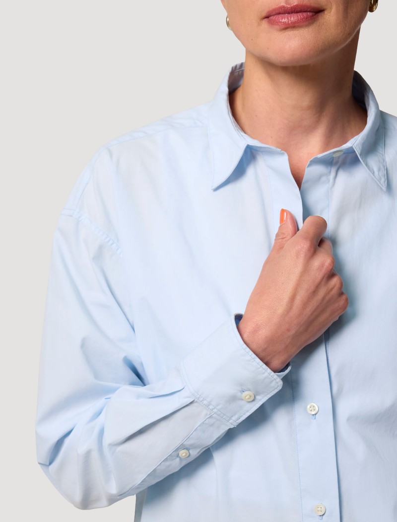 3 Camisa Popelín Mujer Blue