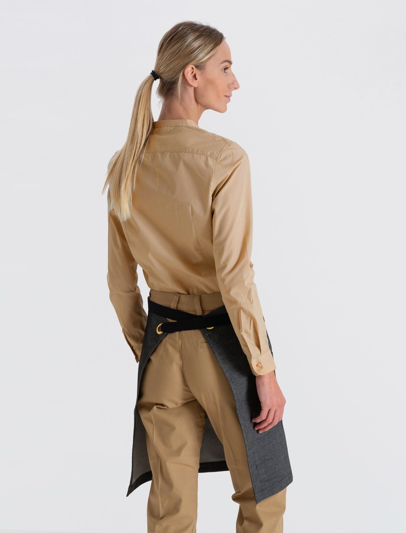 3 Delantal Midi Denim Negro