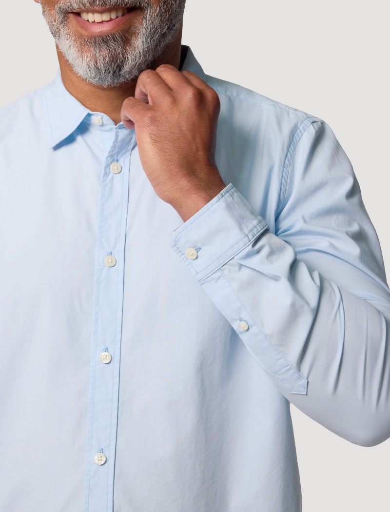 3 Camisa Popelín Hombre Blue