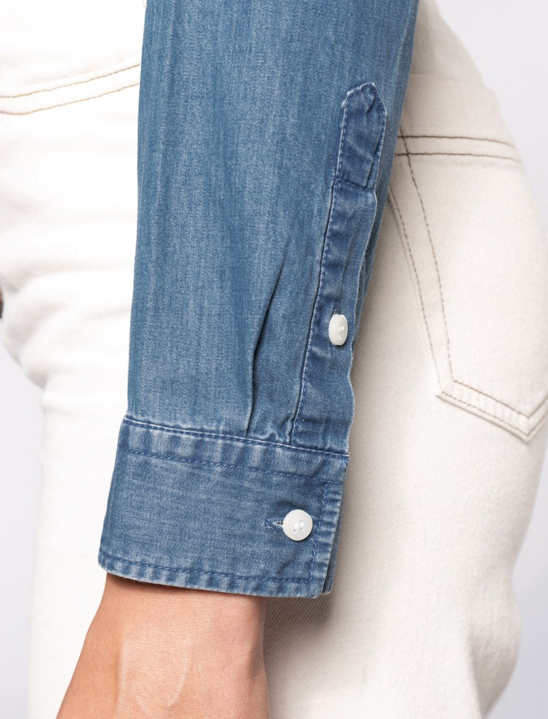 Camisa vaquera con logo Camisa vaquera con logo