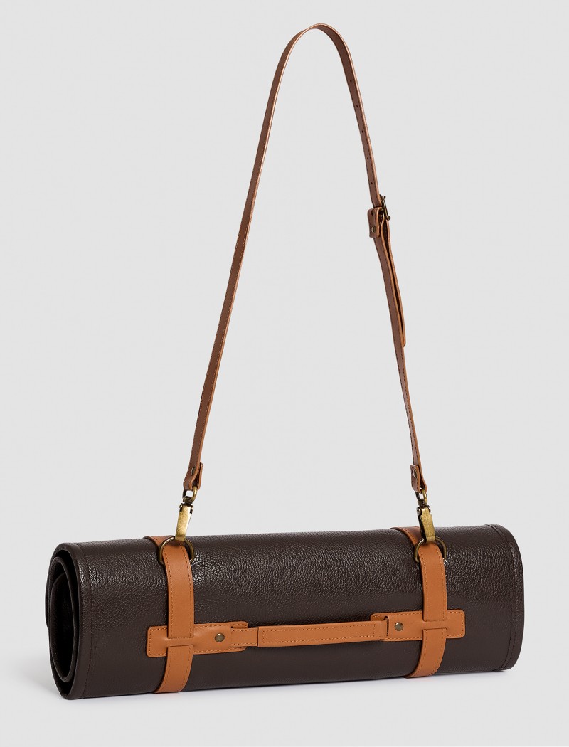 Bolsa cuchillos de cuero marrón de maxima calidad Bolsa cuchillos de cuero marrón de maxima calidad