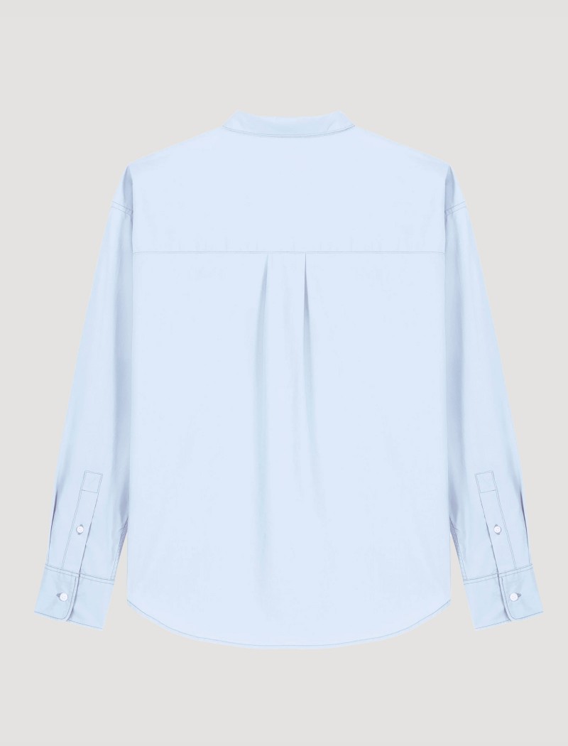 6 Camisa Popelín Hombre Blue