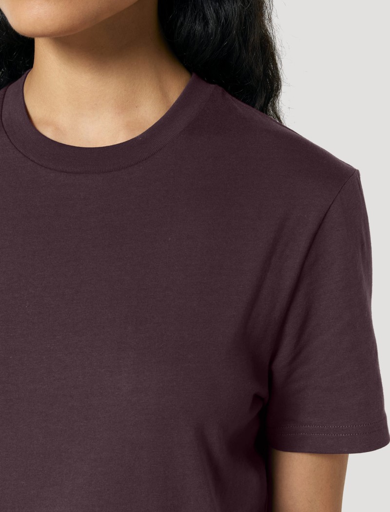 Camiseta roja y marrón mujer Camiseta r