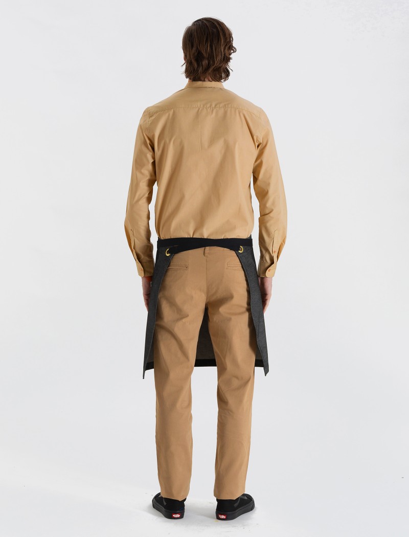 8 Delantal Midi Denim Negro