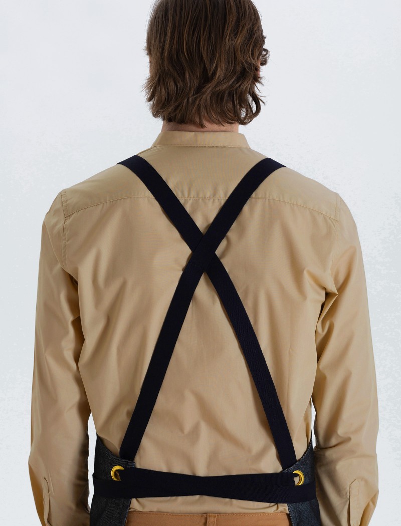 7 Delantal Garbo Denim Negro