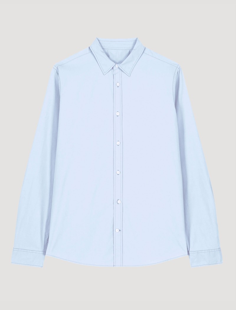 7 Camisa Popelín Mujer Blue