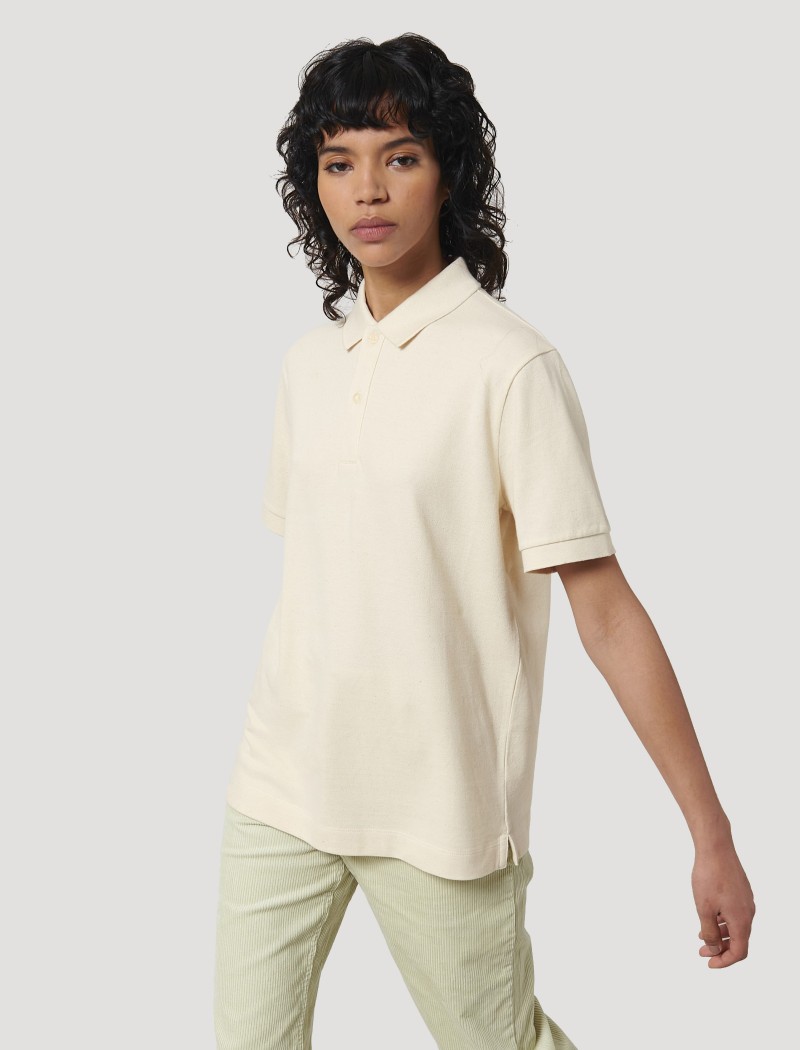Polo unisex blanco crudo Polo unisex blanco crudo