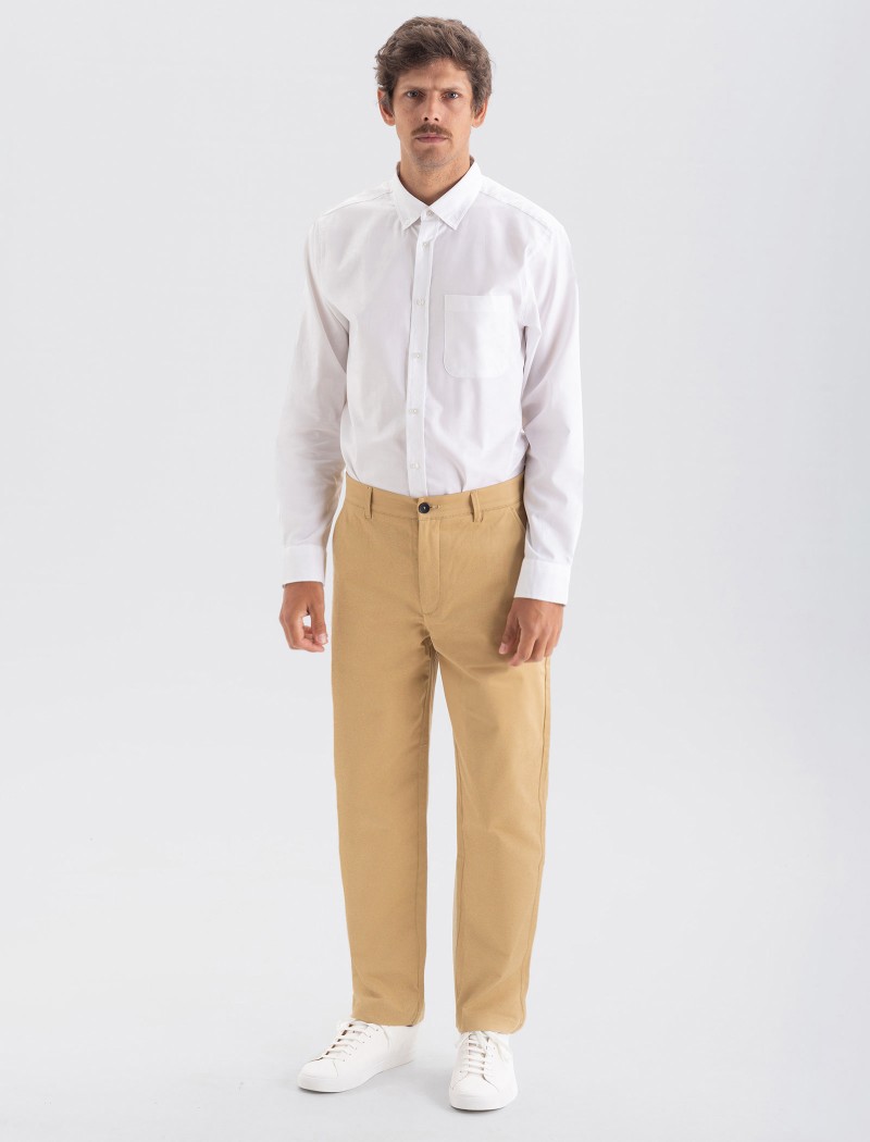 Pantalón chino beige hombre Pantalón Chino Hombre Sand