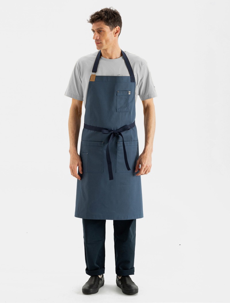 Delantal de cocinero azul Delantal Root Petrol