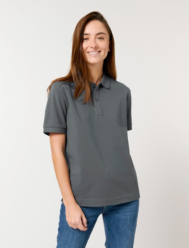 Polo unisex gris antracita Polo unisex gris antracita