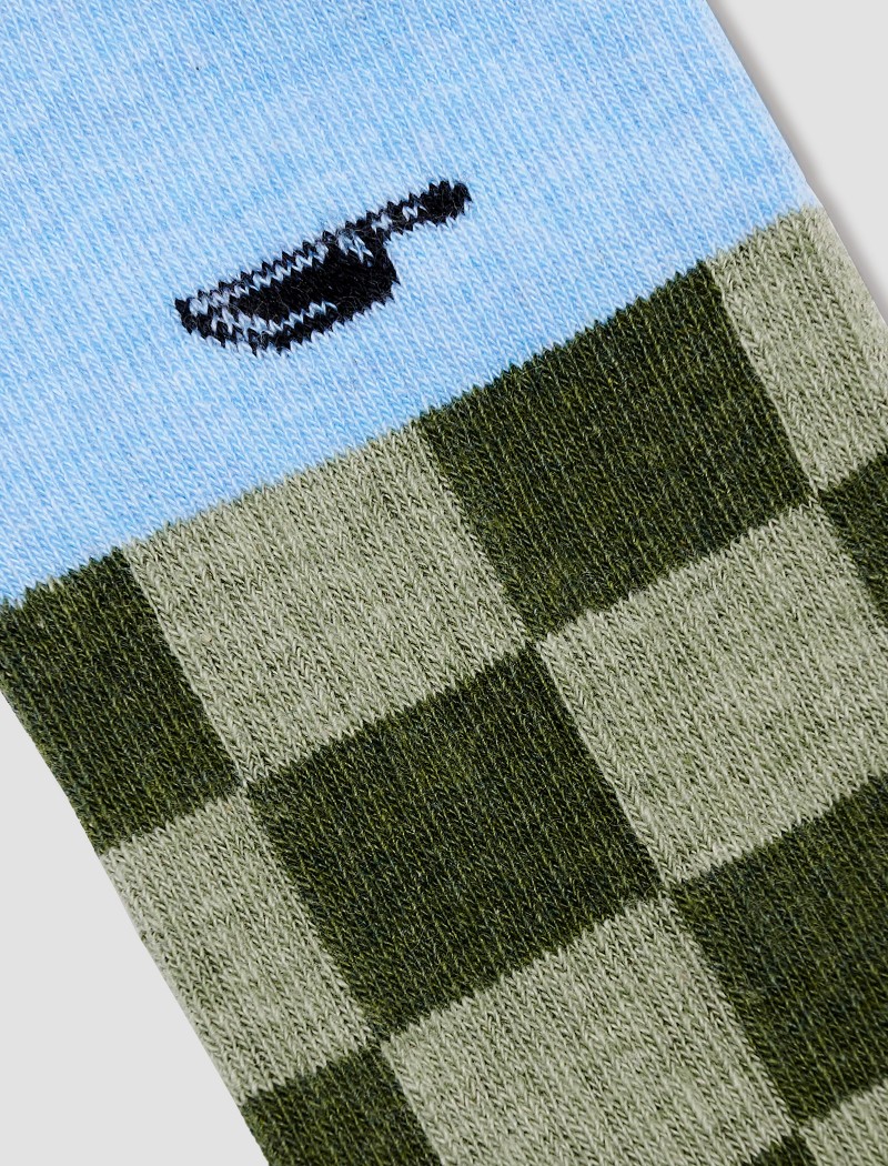 Calcecines check Green-2 Calcetines Check Green