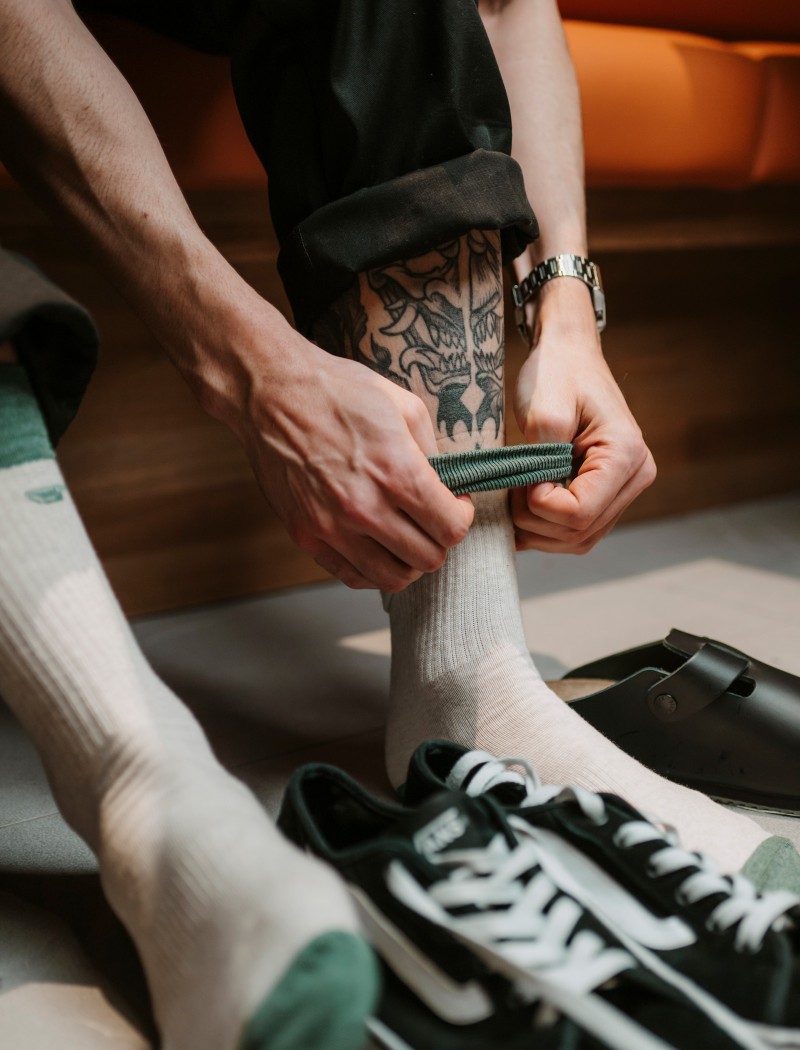 calcetines melange verde Calcetines Quchillo Green